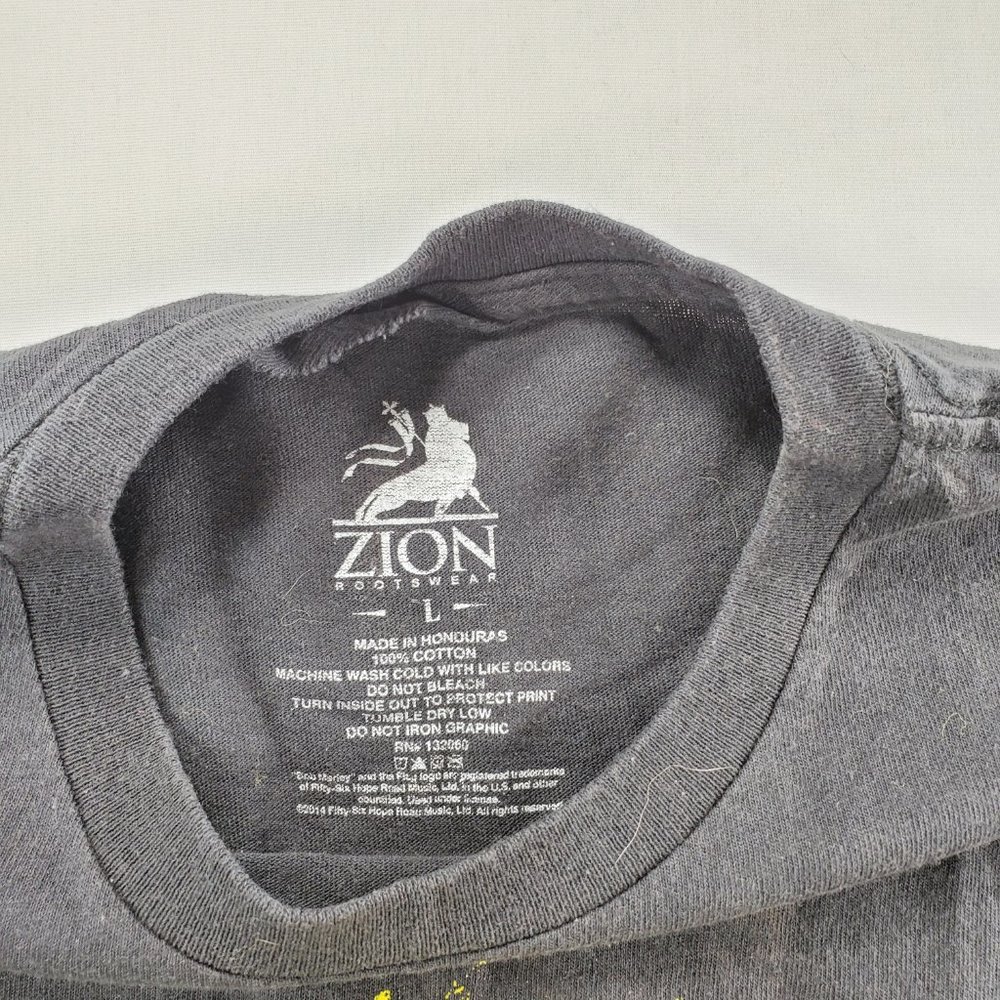 Vtg Bob Marley GraphicT-Shirt Black Zion Rootswear - Picture 3 of 5